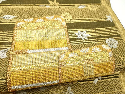 平和屋着物●伝統工芸士　林正勝　六通柄袋帯　匠　金銀糸　正絹　逸品　CABN2762hy
