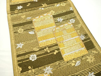 平和屋着物●伝統工芸士　林正勝　六通柄袋帯　匠　金銀糸　正絹　逸品　CABN2762hy