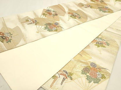 平和屋本店▼六通柄袋帯　唐織　吉祥模様　24Ｋ本金箔　正絹　逸品　DABK5755sf
