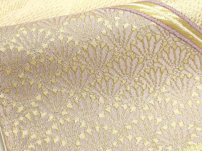 平和屋本店▼六通柄袋帯　露芝小袖菊詰文　純金箔　正絹　逸品　DABK5750sf