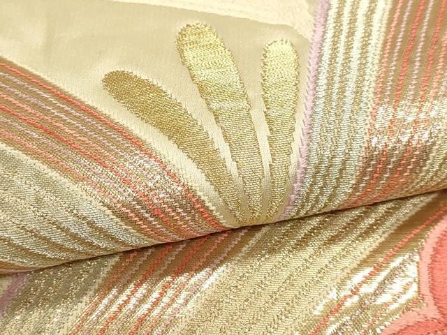 平和屋本店▼六通柄袋帯　統美彩華　本金箔24Ｋ　正絹　逸品　DABK5782sf