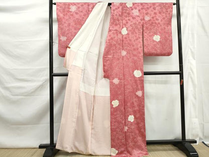 平和屋着物■上質な小紋　絞り　花尽くし　正絹　逸品　DABK6405qa