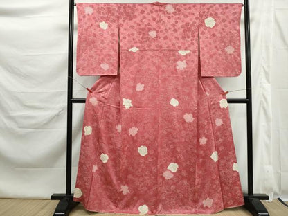 平和屋着物■上質な小紋　絞り　花尽くし　正絹　逸品　DABK6405qa