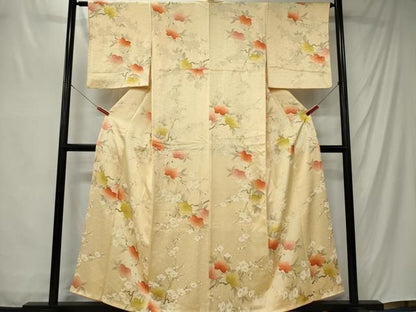 平和屋着物■上質な小紋　枝花文　暈し染め　正絹　逸品　CABL5807ou
