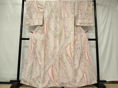 平和屋着物■上質な小紋　絞り　幾何学文　三越扱い　正絹　逸品　CABL5816ou