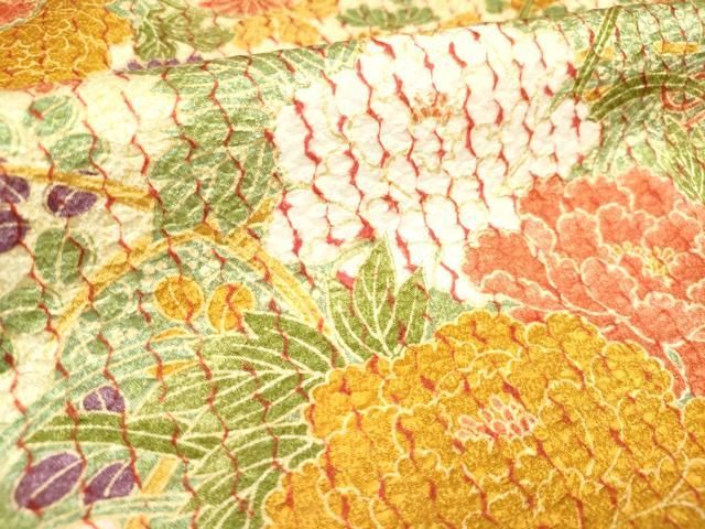 平和屋着物∵女の子　十三参り　子供　祝着　草花文　逸品　DABK5156ea
