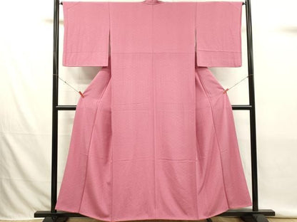 平和屋着物■上質な小紋　麻の葉文様　正絹　逸品　DABK9789cd