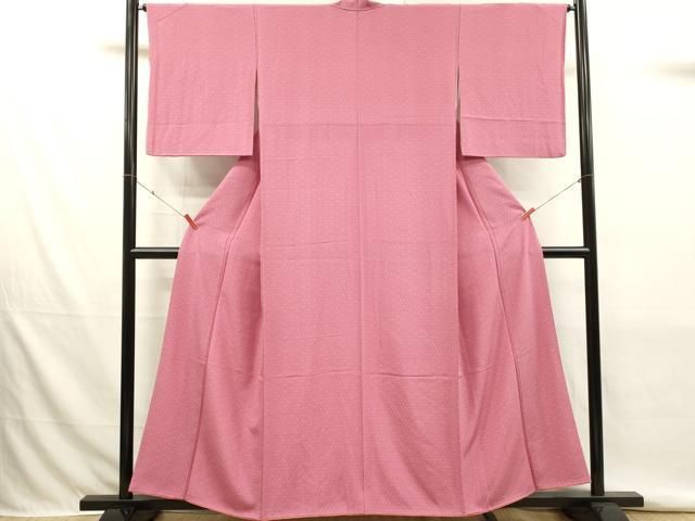 平和屋着物■上質な小紋　麻の葉文様　正絹　逸品　DABK9789cd