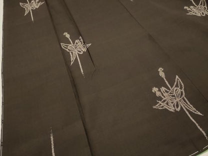 平和屋着物■本場大島紬　9マルキ　地空き　結び紐　折り鶴　正絹　逸品　未使用　DABK9812cd