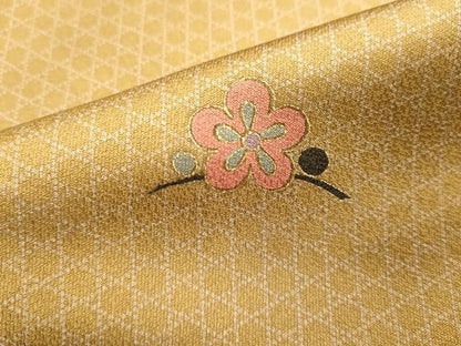 平和屋着物■上質な小紋　枝花　金彩　正絹　逸品　DABK9791cd