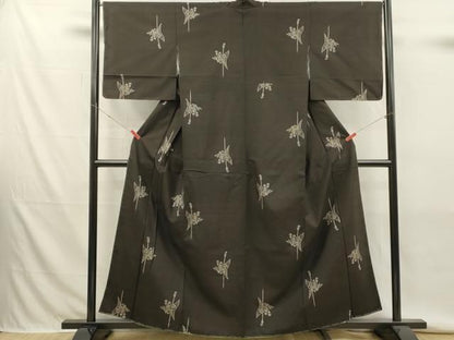 平和屋着物■本場大島紬　9マルキ　地空き　結び紐　折り鶴　正絹　逸品　未使用　DABK9812cd