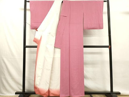 平和屋着物■上質な小紋　麻の葉文様　正絹　逸品　DABK9789cd