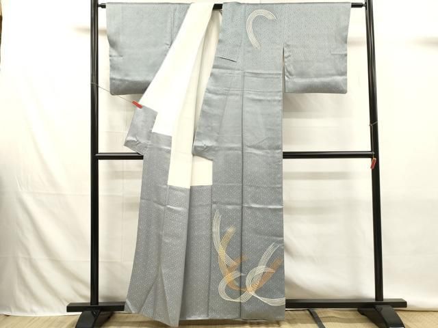 平和屋着物■訪問着　抽象文　金彩　正絹　逸品　DABK9782cd