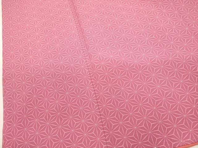 平和屋着物■上質な小紋　麻の葉文様　正絹　逸品　DABK9789cd