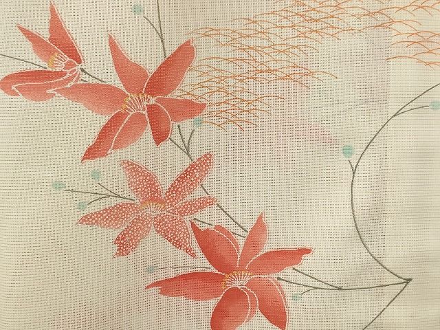 平和屋本店■夏物 小紋 絽 紗 洗える着物 まとめて20点 花柄 蝶 手描き 着用可能多数 ppp0036