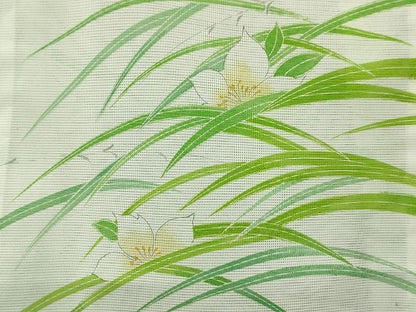 平和屋本店■夏物 小紋 絽 紗 洗える着物 まとめて20点 花柄 蝶 風景 手描き 着用可能多数 ppp0035