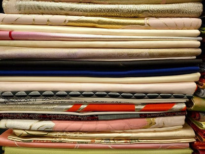 平和屋本店■名古屋帯 まとめて100点 向かい鳥獣 蝶 辻が花 花柄 手描き 駒刺繍 刺繍 金銀糸 など 未使用品あり 全て正絹 se4251