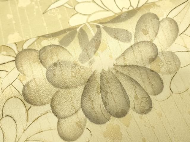 平和屋着物▽上質な小紋　単衣　手描き　草花文　正絹　逸品　DABK9954cd