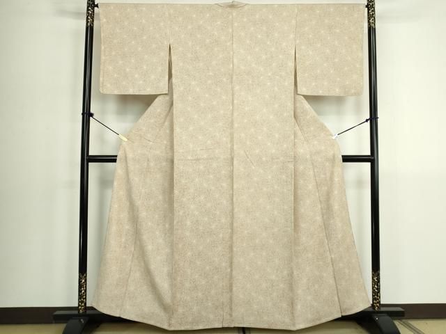 平和屋着物▽上質な小紋　単衣　花尽くし　金彩　正絹　逸品　DABK9948cd