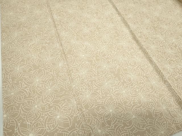 平和屋着物▽上質な小紋　単衣　花尽くし　金彩　正絹　逸品　DABK9948cd