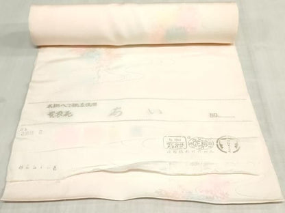 平和屋着物▼長襦袢　反物　着尺　流水樹林地紋　暈し染め　逸品　未使用　DABK9361zy