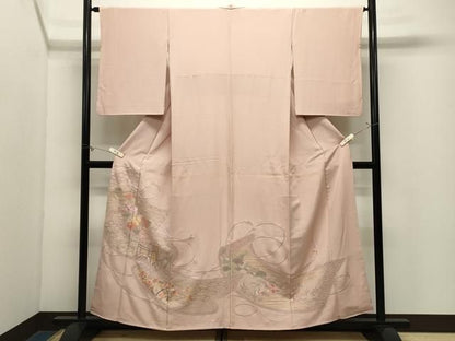 平和屋着物●中国三大刺繍　スワトウ刺繍　総刺繍　訪問着　絵巻御所車花文　正絹　逸品　CABM5279gh
