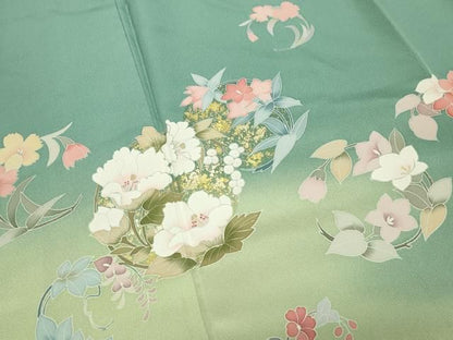 平和屋着物●訪問着　花丸文　暈し染め　金彩　正絹　逸品　CABM5292gh