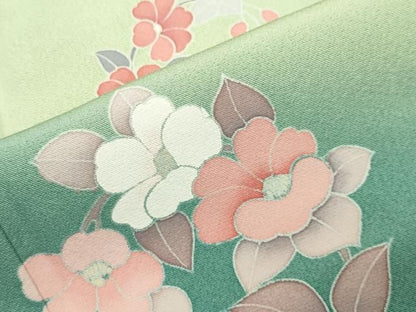平和屋着物●訪問着　花丸文　暈し染め　金彩　正絹　逸品　CABM5292gh