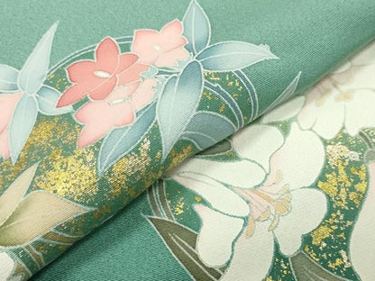 平和屋着物●訪問着　花丸文　暈し染め　金彩　正絹　逸品　CABM5292gh