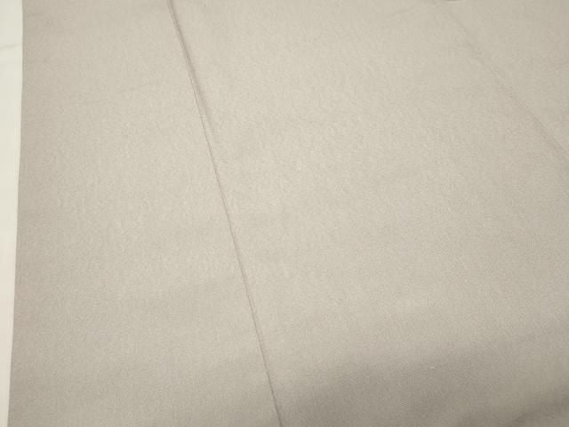平和屋着物●上質なお召　色無地　枯野色　正絹　逸品　CABM5325gh