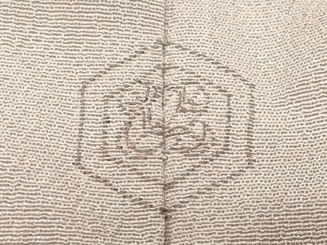 平和屋着物●上質なお召　色無地　枯野色　正絹　逸品　CABM5325gh
