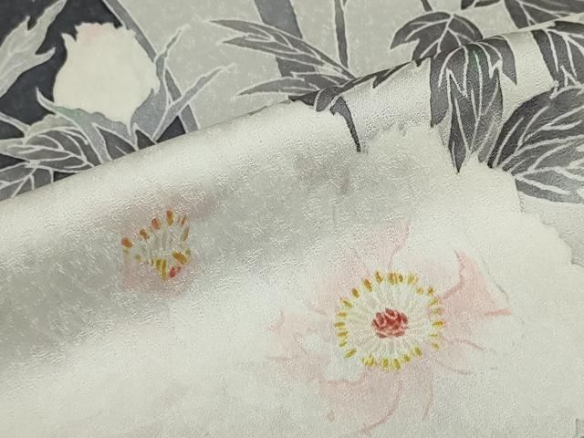 平和屋着物●名古屋帯　帯反物　枝花文　逸品　未使用　DABJ9884we