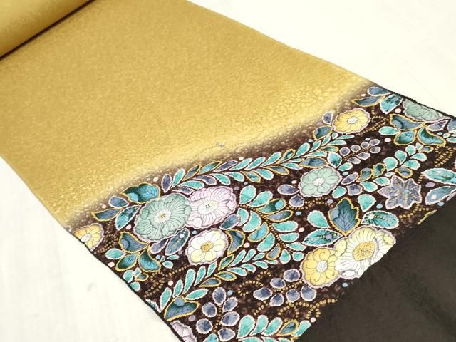 平和屋着物●付下げ　解き反物　着尺　作家物　絞り　辻が花　金彩　逸品　未使用　DABK9399zy
