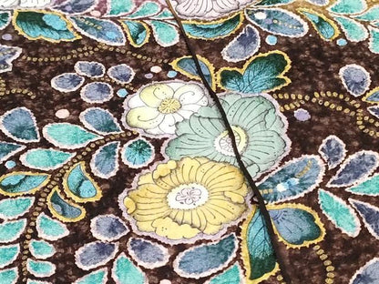 平和屋着物●付下げ　解き反物　着尺　作家物　絞り　辻が花　金彩　逸品　未使用　DABK9399zy