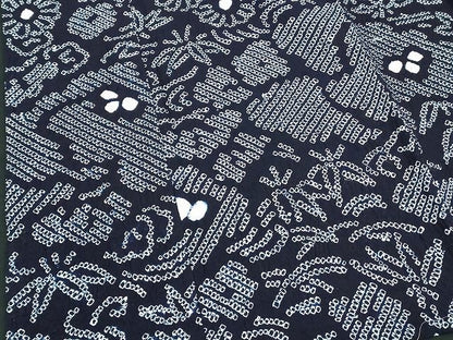 平和屋着物∴夏物　浴衣　有松鳴海絞り　草花文　綿　逸品　DABK9988cd