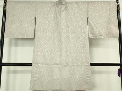 平和屋本店∞極上　長羽織　スリーシーズン　春夏秋　塵除け　菱紋紗　練色地　逸品　DZAB7513kh6