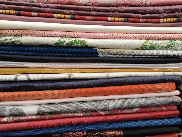 平和屋本店■名古屋帯 まとめて100点 鳥 蝶 風景 松竹梅 花柄 手描き 相良刺繍 金銀糸 など 着用可能多数 未使用品あり 全て正絹 se0062