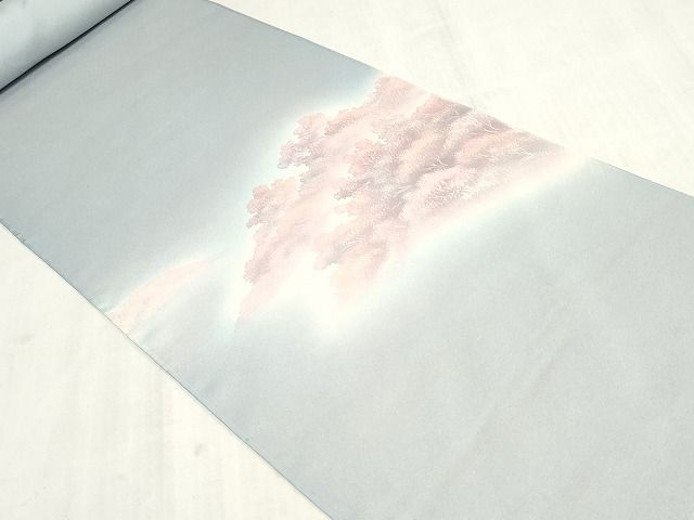 平和屋着物▼付下げ　解き反物　着尺　彩美織　樹林文　暈し染め　逸品　DABK9381zy