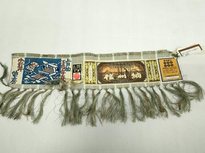 平和屋着物▽信州紬　単衣　格子　証紙付き　正絹　逸品　DABL4045cd