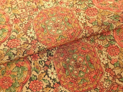 平和屋着物▽上質な小紋　単衣　飾花文　正絹　逸品　DABL4060cd