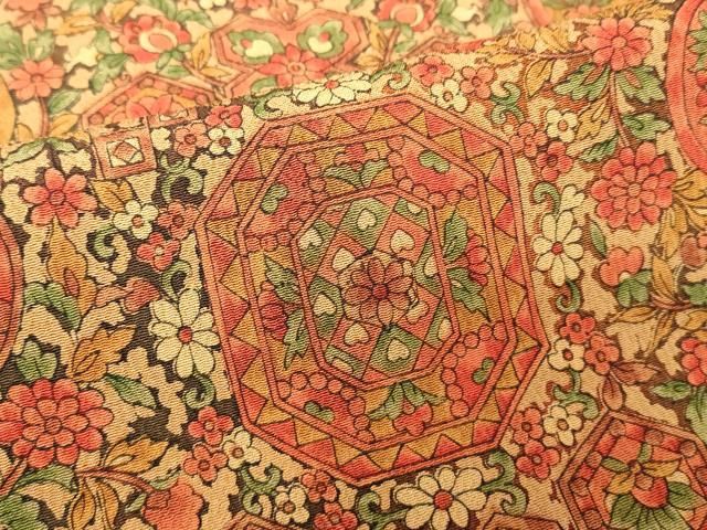 平和屋着物▽上質な小紋　単衣　飾花文　正絹　逸品　DABL4060cd
