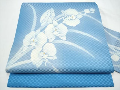 平和屋着物●九寸名古屋帯　作家物　胡蝶蘭　金彩　正絹　逸品　CABN8089hy