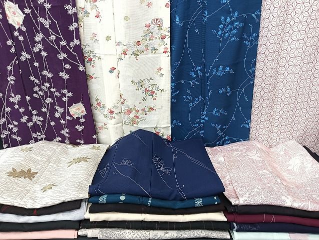 平和屋着物■夏物 小紋 絽 紗 まとめて20点 花柄 金銀彩 着用可能多数 全て正絹 mmm1639
