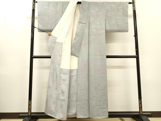 平和屋着物▼上質な小紋　霞文　暈し染　正絹　逸品　未使用　DABL2239fe