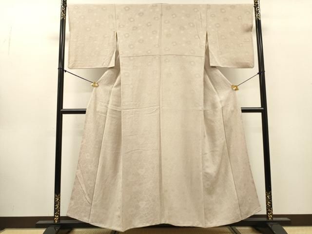 平和屋着物●上質な小紋　地紋起こし　花尽くし　正絹　逸品　DABL2268fe