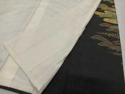 平和屋着物■豪華黒留袖　駒刺繍　流水飛鶴松文　金彩　鈴乃屋扱い　正絹　逸品　CABN9203ua