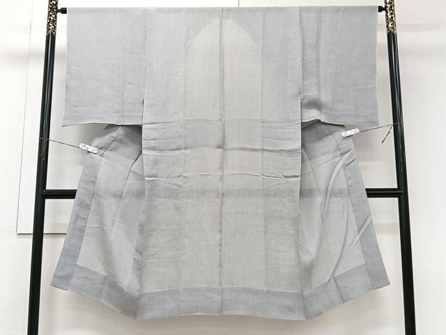 平和屋着物＊夏物　男性　長襦袢　紗　白鼠色　麻　逸品　未使用　CABN7015xi