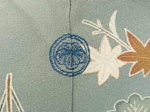 平和屋着物●訪問着　鴛鴦風景花文　暈し染め　金彩　ますいわ屋扱い　正絹　逸品　AABN5336ph