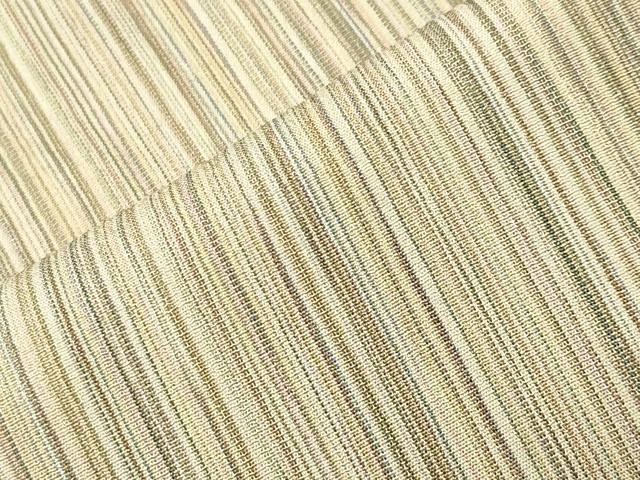 平和屋着物●本塩沢　縞　正絹　逸品　CABM5347gh