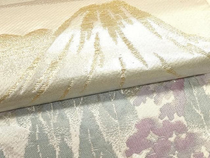 平和屋本店▼六通柄袋帯　北山　本金二重箔　正絹　逸品　DABK5840sf